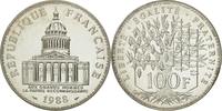 Frankreich 100 Francs Münze, Panthéon, Paris, STGL, Silber, KM:951.1 -