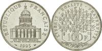 Frankreich 100 Francs Münze, Panthéon, Paris, STGL, Silber, KM:951.1 -