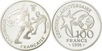 Frankreich 100 Francs Münze, STGL, Silber, KM:991, Gadoury:C26 -