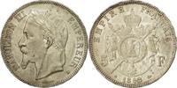 Frankreich 5 Francs Münze, Napoléon III, Strasbourg, VZ, Silber,KM 799.2 -