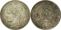 Frankreich 20 Centimes Münze, Cérès, Paris, UNZ, Silber, KM:758.1 -