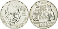Frankreich 100 Francs Münze, André Malraux, SS+, Silber, KM:1188 -