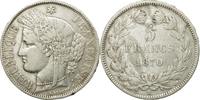Frankreich 5 Francs Münze, Cérès, Bordeaux, S+, Silber, KM:818.2 -