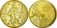 50 Euro Cent 2011 Paris Frankreich UNZ, Messing, KM:1412 UNZ