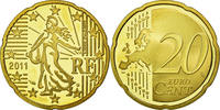 20 Euro Cent 2011 Paris Frankreich UNZ, Messing, KM:1411 UNZ