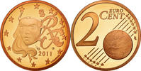 Frankreich 2 Euro Cent UNZ, Copper Plated Steel, KM:1283 -
