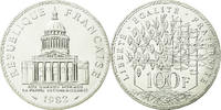 Frankreich 100 Francs Münze, Panthéon, Paris, STGL, Silber, KM:951.1 -
