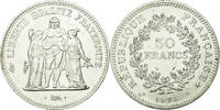 Frankreich 50 Francs Münze, Hercule, Avers 20 francs, VZ+, Silber -