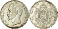 Frankreich 5 Francs Münze, Napoleon III, Lyon, SS, KM 782.3 -