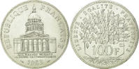 Frankreich 100 Francs Münze, Panthéon, Paris, STGL, Silber, KM:951.1 -