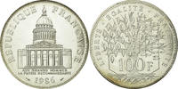 Frankreich 100 Francs Münze, Panthéon, Paris, VZ+, Silber, KM:951.1 -