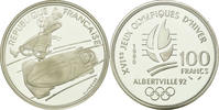 Frankreich 100 Francs Münze, Proof, STGL, Silber, KM:981, Gadoury:C9 -