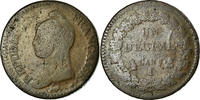 Frankreich Decime Münze, Dupré, Limoges, SGE+, Bronze, KM:645.6 -