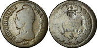 Frankreich Decime Münze, Dupré, Paris, SGE, Bronze, KM:637.1 -