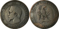 Frankreich 10 Centimes Münze, Napoleon III, Strasbourg, SGE+ -