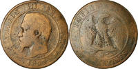 Frankreich 10 Centimes Münze, Napoleon III, Marseille, SGE -