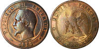 Frankreich 10 Centimes Münze, Napoleon III, Bordeaux, SGE+ -