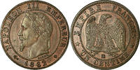 Frankreich Centime Münze, Napoleon III, Strasbourg, SS+ -