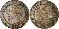 Frankreich Centime Münze, Napoleon III, Paris, SS+ -