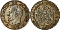 Frankreich 5 Centimes Münze, Napoleon III, Bordeaux, SS+ -