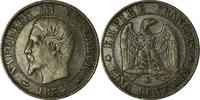 Frankreich 5 Centimes Münze, Napoleon III, Strasbourg, SS -