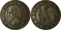 Frankreich Centime Münze, Napoleon III, Lyon, S+ -