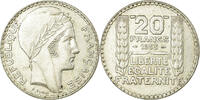 Frankreich 20 Francs Münze, Turin, Paris, SS+, Silber, KM:879 -