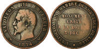 Frankreich 10 Centimes Münze, Lille, S+, Bronze, KM:M25, Gadoury:251 -