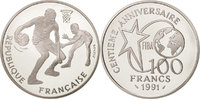 Frankreich 100 Francs Münze, STGL, Silber, KM:991 -