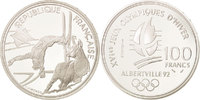 Frankreich 100 Francs Münze, STGL, Silber, KM:983 -