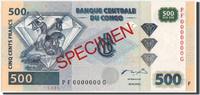 Congo Democratic Republic 500 Francs Geldschein, 04.01.2002, KM:96s, UNZ -