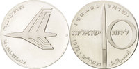 Israel 10 Lirot Münze, UNZ, Silber, KM:62 -