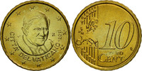 Vatikanstadt 10 Euro Cent STGL, Messing, KM:385 -