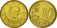 Vatikanstadt 10 Euro Cent STGL, Messing, KM:385 -
