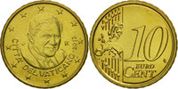 Vatikanstadt 10 Euro Cent STGL, Messing, KM:385 -