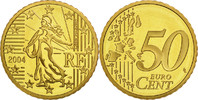 Frankreich 50 Euro Cent Münze, STGL, Messing, KM:1287 -