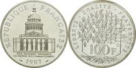 Frankreich 100 Francs Münze, Panthéon, Paris, STGL, Silber, KM:951.1 -