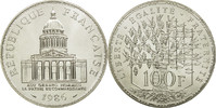 Frankreich 100 Francs Münze, Panthéon, Paris, STGL, Silber, KM:951.1 -