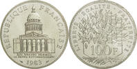 Frankreich 100 Francs Münze, Panthéon, Paris, STGL, Silber, KM:951.1 -