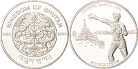 Bhutan 300 Ngultrums Münze, STGL, Silber, KM:77 -