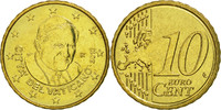 Vatikanstadt 10 Euro Cent STGL, Messing, KM:385 -