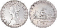 Italien 500 Lire Münze, Rome, VZ, Silber, KM:98 -