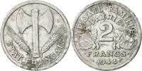 Frankreich 2 Francs Münze, Bazor, Castelsarrasin, SS+, Aluminium -
