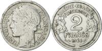 Frankreich 2 Francs Münze, Morlon, Paris, SS, Aluminium, KM:886a.1 -