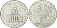 Frankreich 100 Francs Münze, Panthéon, Paris, UNZ, Silber, KM:951.1 -