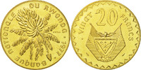 Ruanda 20 Francs Münze, STGL, Messing, KM:E6 -