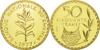 Ruanda 50 Francs Münze, STGL, Messing, KM:E7 -