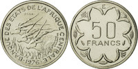 Zentralafrikanische Staaten 50 Francs Münze, Paris, STGL, Nickel, KM:E8 -