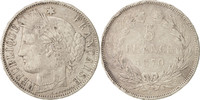 Frankreich 5 Francs Münze, Cérès, Bordeaux, SS, Silber, KM:818.2 -