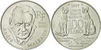 Frankreich 100 Francs Münze, André Malraux, VZ+, Silber, KM:1188 -